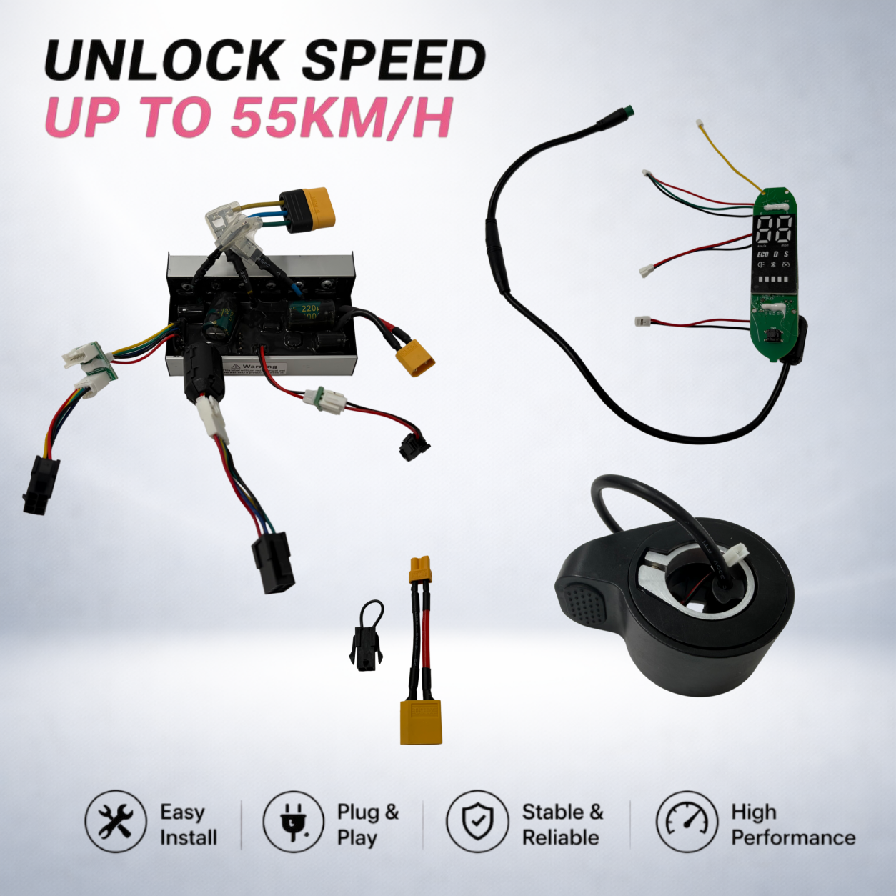 Unlock Speed to 55km/h for Xiaomi 4 Ultra | Easy Install Controller Kit