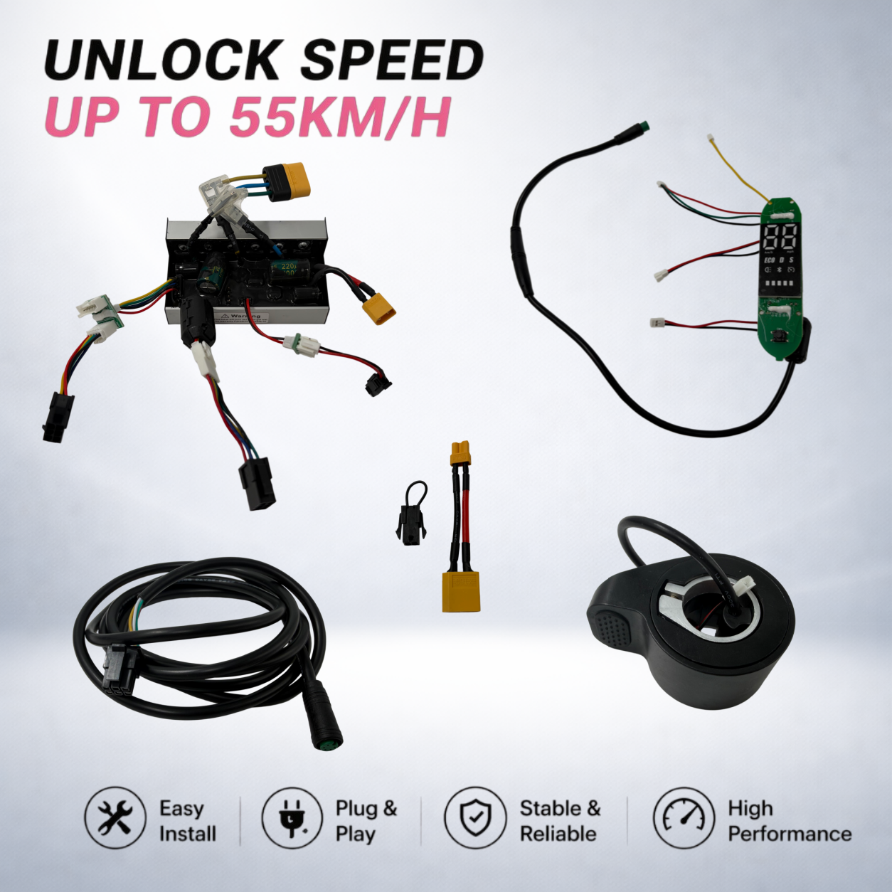 Unlock Speed to 55km/h for Xiaomi 4 Ultra | Easy Install Controller Kit