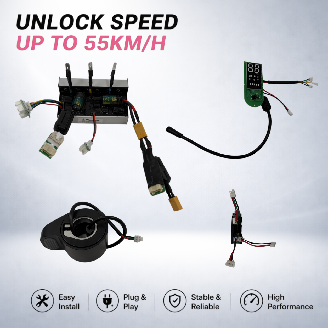Unlock Speed to 55km/h for Xiaomi 5 / Pro / Max | Easy Install Controller Kit