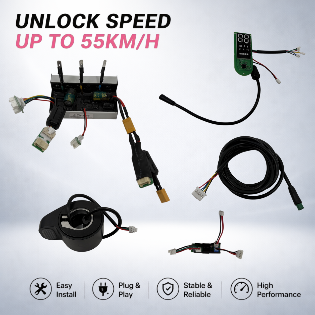 Unlock Speed to 55km/h for Xiaomi 5 / Pro / Max | Easy Install Controller Kit