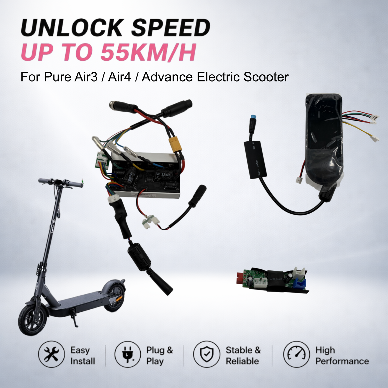 Speed Upgrade Controller for Pure Air3 / Air4 / Advance | Easy Install