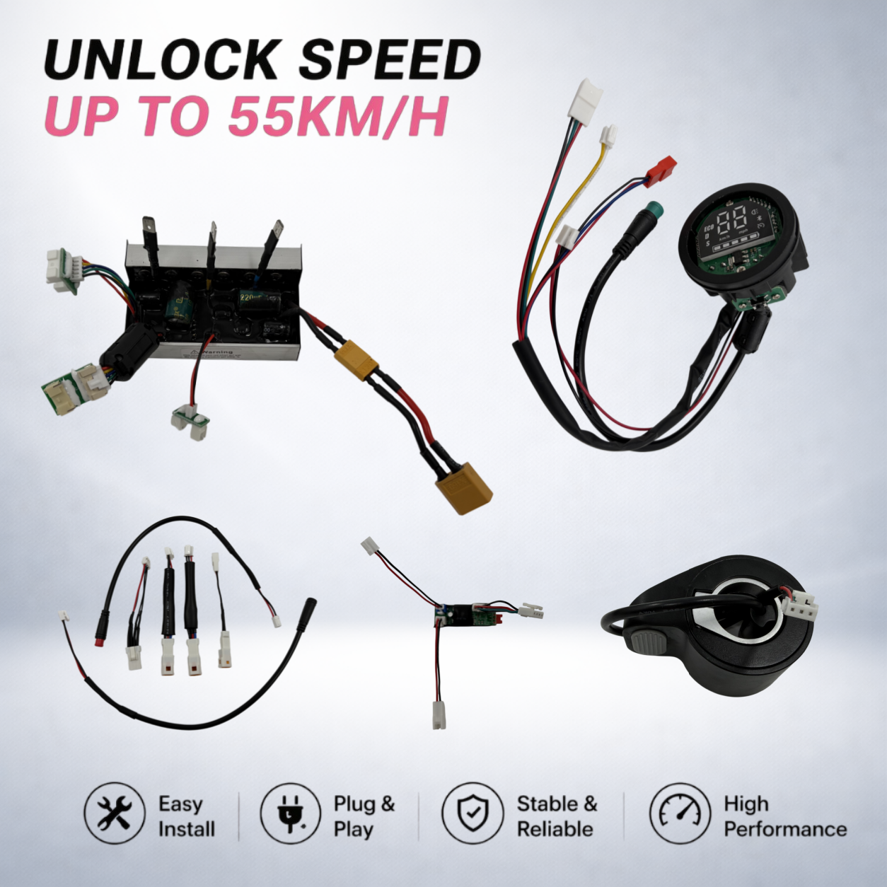 Speed Unlock Controller for Xiaomi Elite | Up to 55km/h | Plug & Play