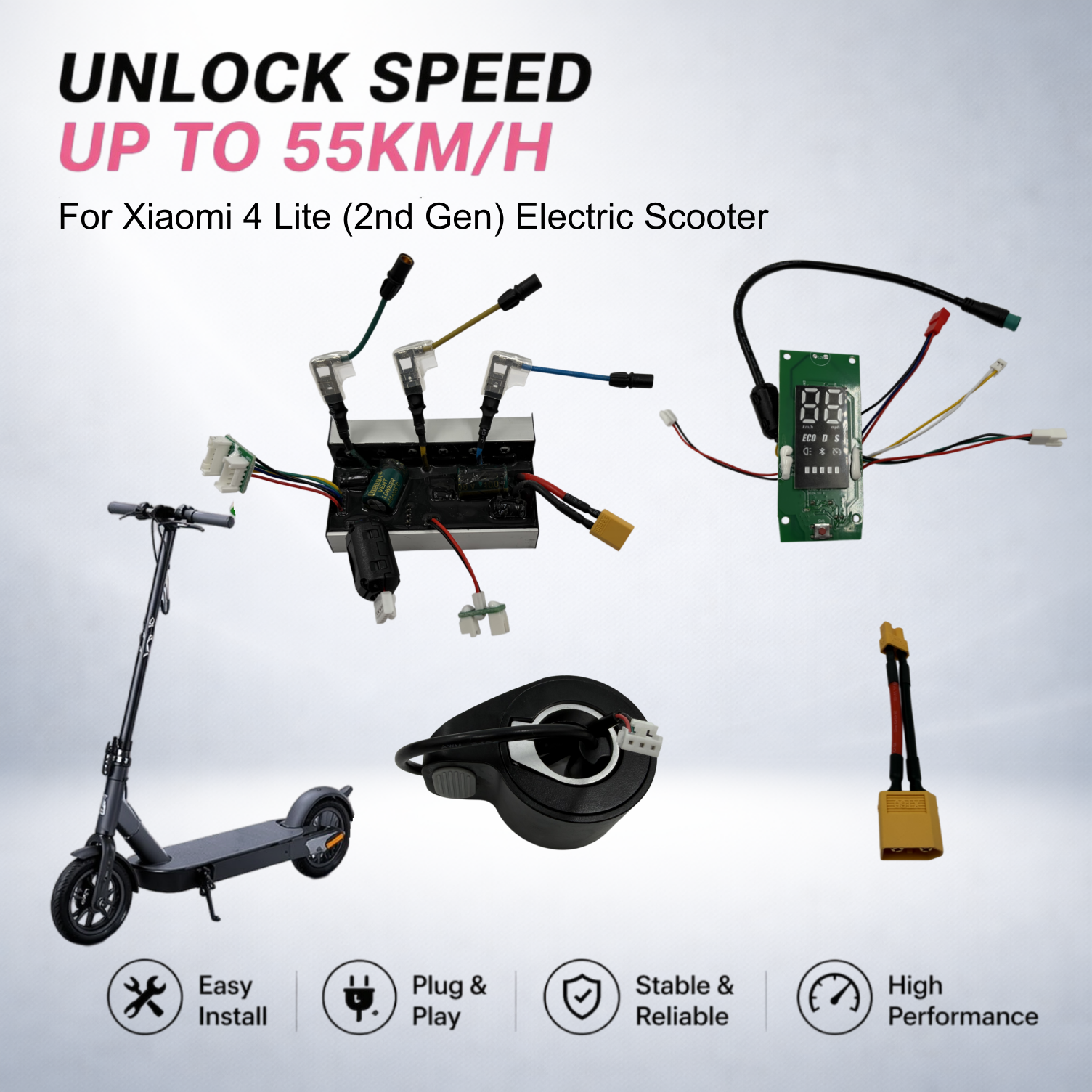 Speed Unlock Controller for Xiaomi 4 Lite (2nd Gen) | Plug & Play