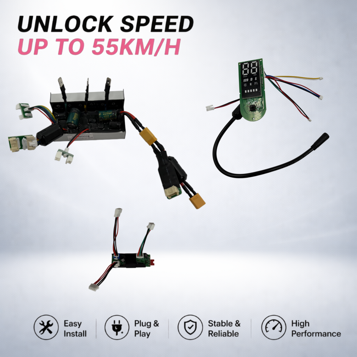 Unlock Speed to 55km/h for Xiaomi 4 Pro 2 | Easy Install Controller Kit