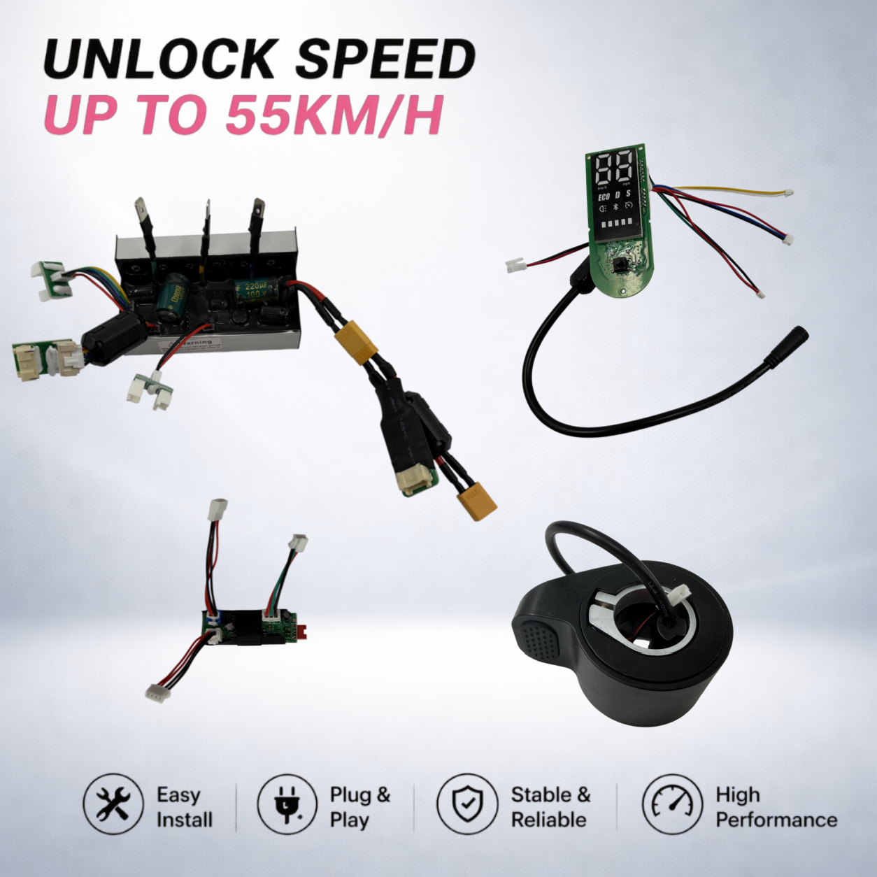Unlock Speed to 55km/h for Xiaomi 4 Pro 2 | Easy Install Controller Kit