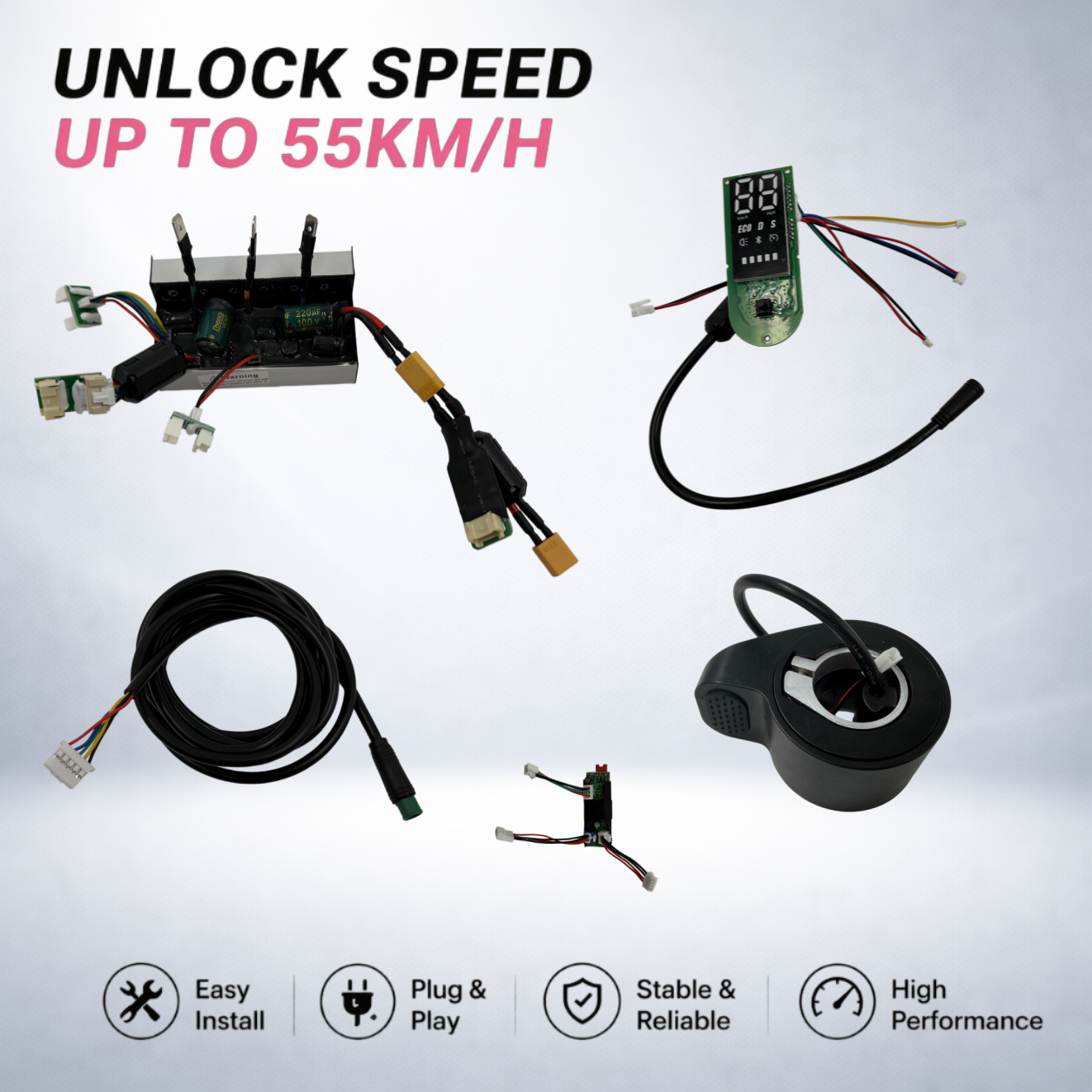 Unlock Speed to 55km/h for Xiaomi 4 Pro 2 | Easy Install Controller Kit