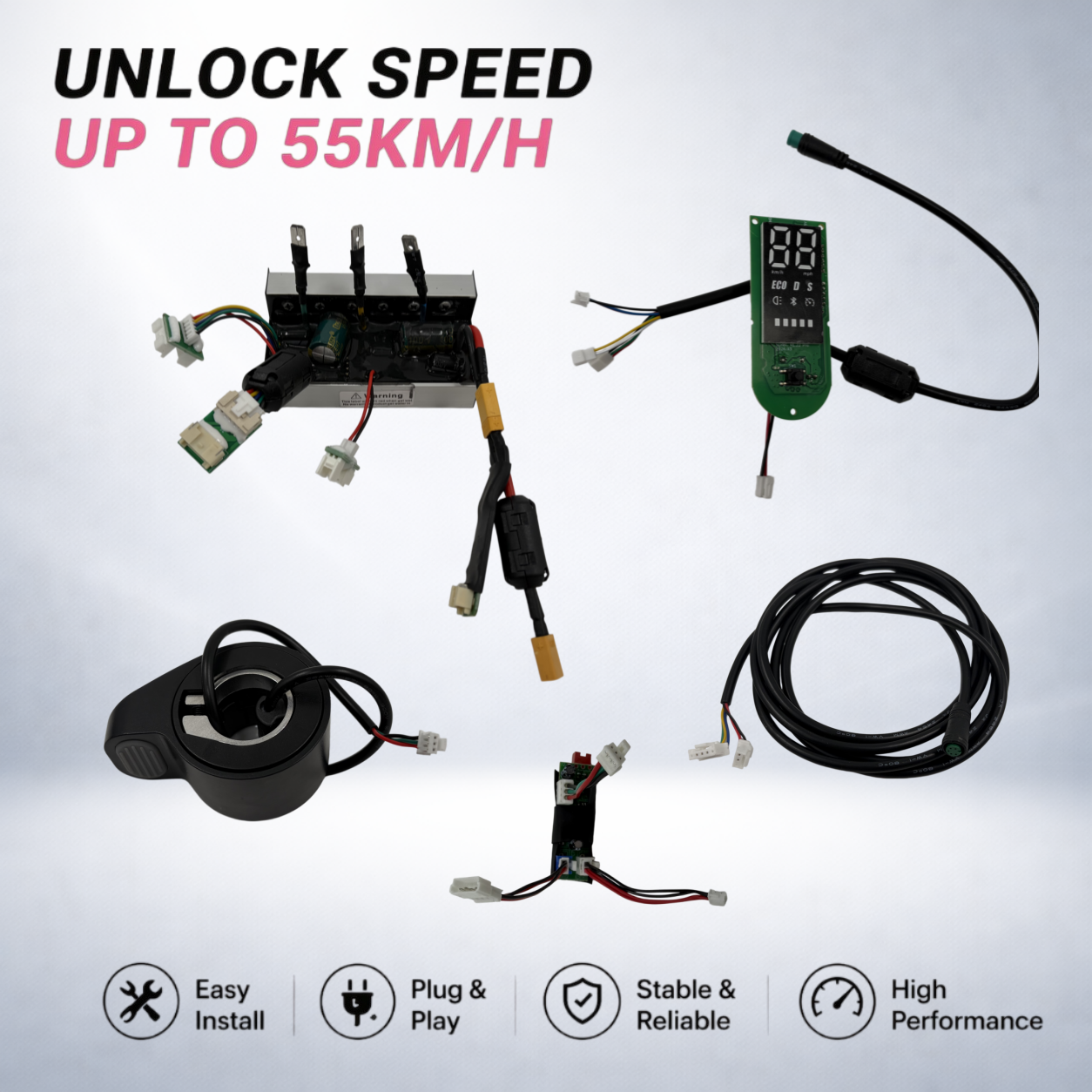 Unlock Speed to 55km/h for Xiaomi 5 / Pro / Max | Easy Install Controller Kit
