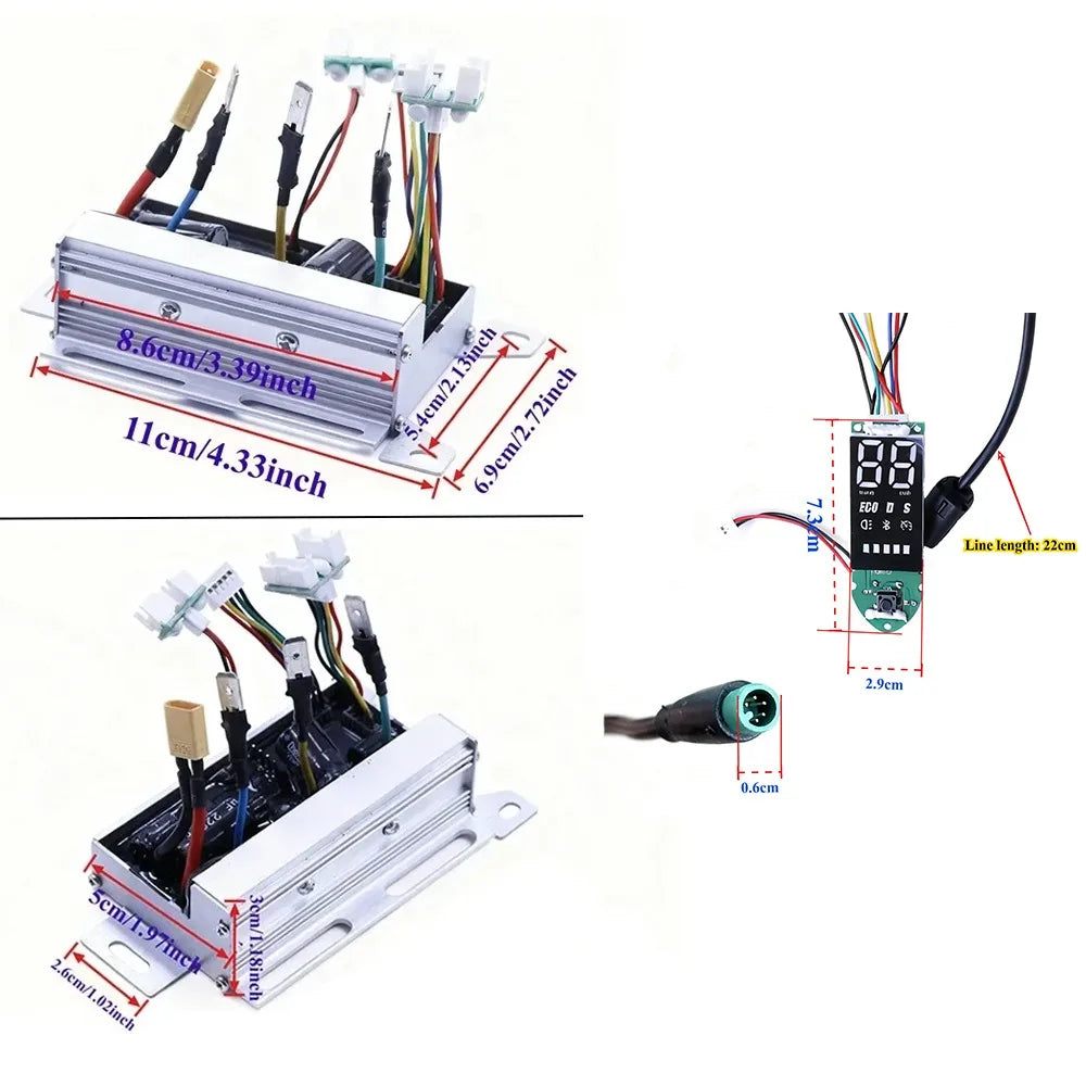 Universal E-Scooter Controller Kit,Self-learning Motor,Dual Speed Mode (25Km/h To 58Km/h),For 8.5-in M365/PRO/10 in MAX Scooter